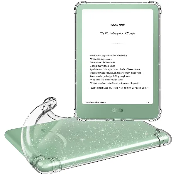 MoKo Case for 6" All-New Kindle (11th Generation-2022 Release), Ultra Clear Soft Flexible Transparent TPU Skin Bumper Back Cover Shell, Clear Glitter — Linkbiz SmartDeal's