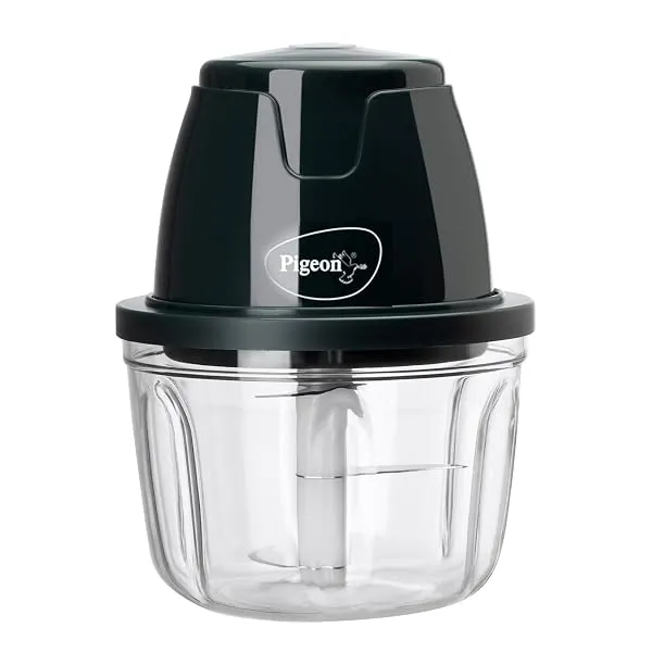 Pigeon Zoom Electric Chopper 350 ml, Portable with 3 Stainless Steel Blades for Effortlessly Chopping Vegetables and Fruits - Green, 30 Watts — Linkbiz SmartDeal's