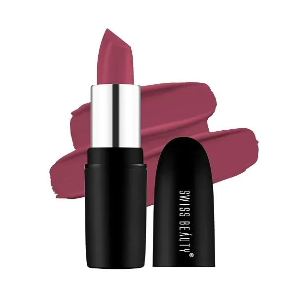 Swiss Beauty Pure Matte Creamy Lipstick | Non-drying, Highly pigmented Lipstick | Shade- Hot Nude, 3.8gm| — Linkbiz SmartDeal's
