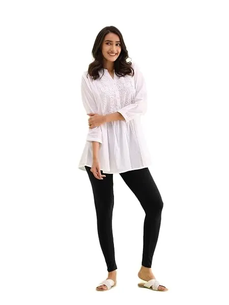 GO COLORS Soft Cotton Stretch Ankle Length Leggings for Women | Breathable — Linkbiz SmartDeal's