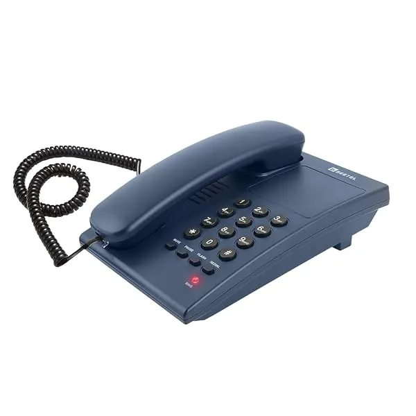 Beetel G10 Newly Launched, Corded Landline Phone, Ringer LED Indication, Desk and Wall Mountable, 3 Step Ringer Volume Control, Tone/Puls/Flash/Pause/Redial, TEC Certified (G10 Blu — Linkbiz SmartDeal's