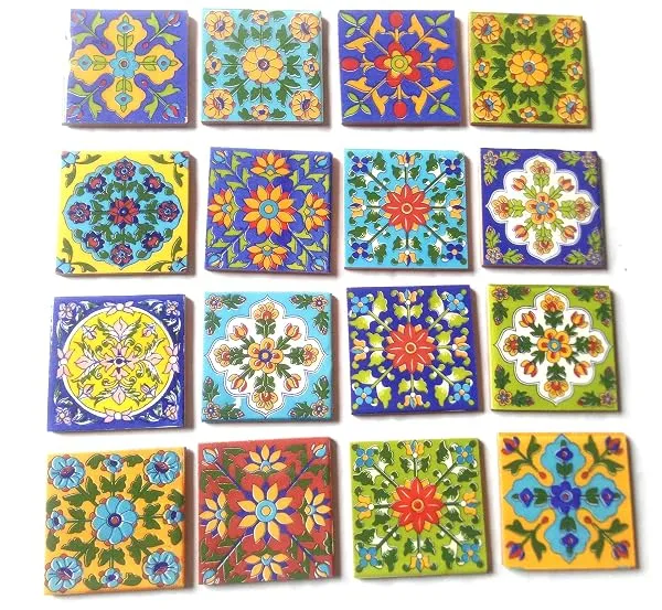 Shiv KRIPA Ceramic Decorative Mosaic Tile (3X3-inch, Multicolour) - Pack of 16 — Linkbiz SmartDeal's