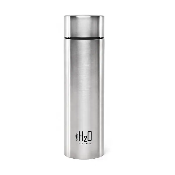 CELLO H2O Stainless Steel Water Bottle For Office & Daily Use 1000 ml, Silver | Single Wall Freezer & Fridge Safe, Lightweight & Stylish Leakproof Rustproof Steel Water Bottle For — Linkbiz SmartDeal's