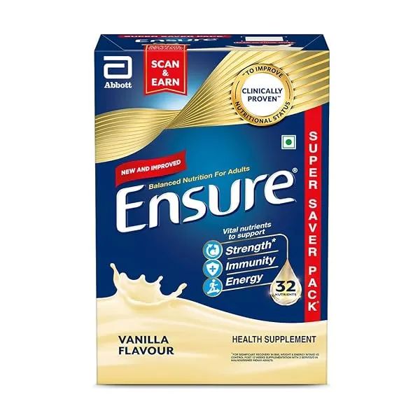Ensure No 1 Nutritional Supplement Drink in the world, 32 nutrients High Protein,Calcium,Vit D, Vanilla 950g/1kg, Wt may vary, Powder, 1 count, 35 servings — Linkbiz SmartDeal's