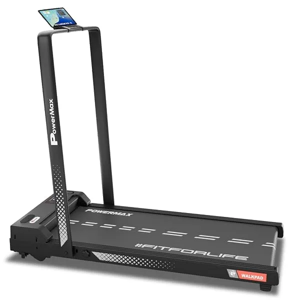 PowerMax Fitness Walkpad 3HP Compact Motorized Treadmill for Home-Office Use with Remote Control, Walking Pad for Max User 110Kg,Top Speed 10Km/H,1000X400Mm Running Deck,LED Displa — Linkbiz SmartDeal's