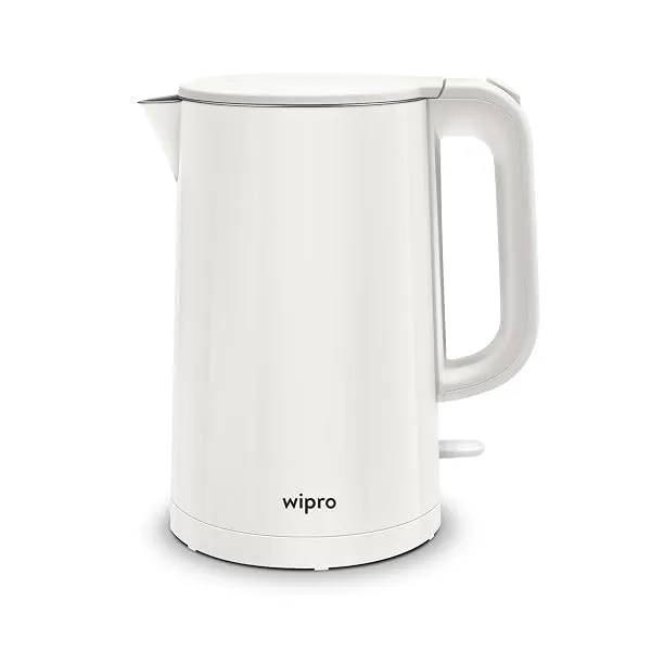 wipro ABS Elato BK210 Cool Touch Double Layer Electric Kettle, 1.5 Litres, Anti-Rust Shield, Super Fast Heating, 3X Protection-Overheating, Dry Boil & Auto Shut-Off,1000 Watts, 2 Y — Linkbiz SmartDeal's