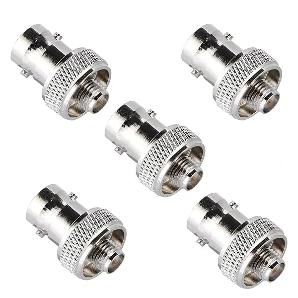 RENMAX SMA Female to BNC Female Adapter Connector 50 Ohms Copper + Alloy Stable for Radio Frequency Applications, Wireless LAN Devices (Connector Only) -Pack of (1) — Linkbiz SmartDeal's