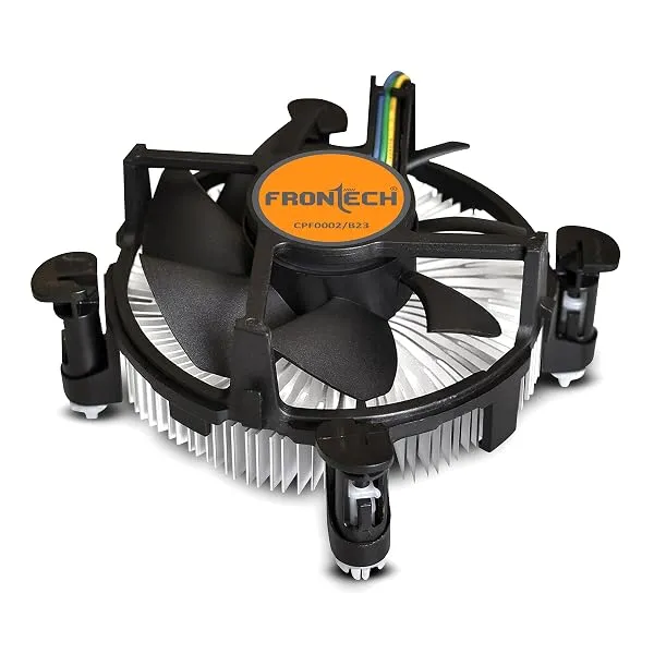 FRONTECH 775/1155 CPU Cooling Fan with Universal Socket & Heat Sink for Better Air Circulation, Super Silent, De-Vibrating, HS Sunflower Design, (CPF-0002, Black) — Linkbiz SmartDeal's