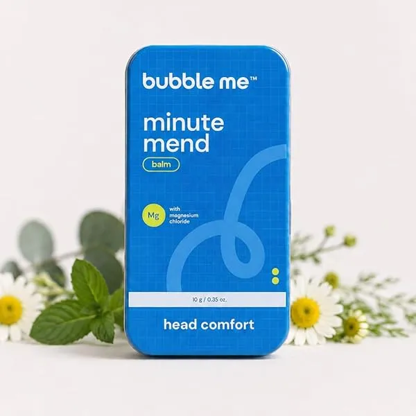 Bubble Me Minute Mend Magnesium Balm | Magnesium Chloride | Peppermint | Eucalyptus | Chamomile | Migraine Headache Relief | 10g — Linkbiz SmartDeal's