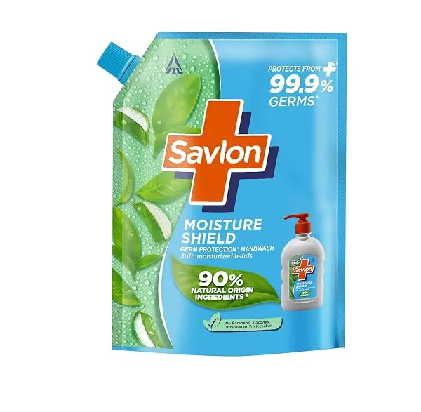 ITC Savlon Moisture Shield Germ Protection Liquid Handwash Refill Pack 1.3L | 99.9% Germ Protection | 90% Natural Origin Ingredients | Family Size Refill Hand wash | Value Pack — Linkbiz SmartDeal's