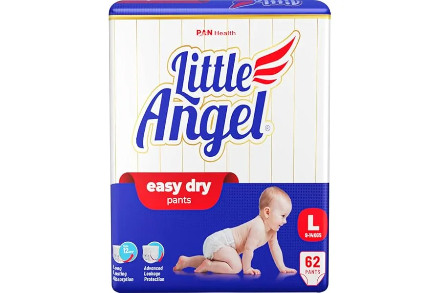 Little Angel Baby Easy Dry Diaper Pants With 12 Hrs Absorption Large Size, 9-14 Kgs - L (62 Pie — Linkbiz SmartDeal's