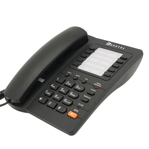 Beetel H90 Corded Multipurpose Phone,Speaker Phone,8 one Touch Memory | 2 Step Handset & Ringer Vol control,Music on Hold,Inuse/Ringer LED,Desk/Wall Mountable,Redial/Pause/Mute/Pri — Linkbiz SmartDeal's