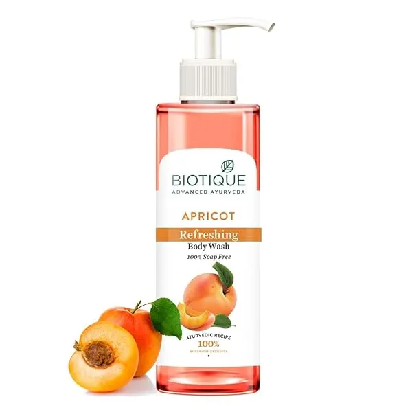 Biotique Apricot Refreshing Body Wash | Keeps Skin Fresh and Clean | Brightens Skin and Reducing Dark Spots | 100% Botanical Extracts | Suitable for All Skin Types | 200ml — Linkbiz SmartDeal's
