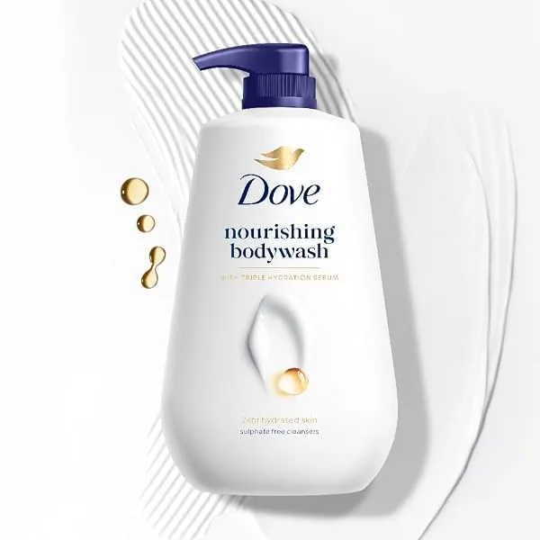 DOVE Nourishing Bodywash, 825ml, for Soft and Smooth Skin, with Triple Hydration Serum & Glycerine, Dermatologically Tested, Paraben-Free, Sulphate-Free — Linkbiz SmartDeal's
