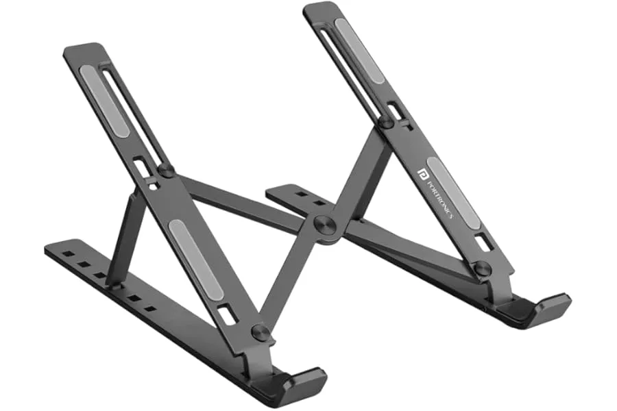 Portronics My Buddy K Portable Laptop Stand with Adjustable Height, Foldable, OverHeating Prote — Linkbiz SmartDeal's