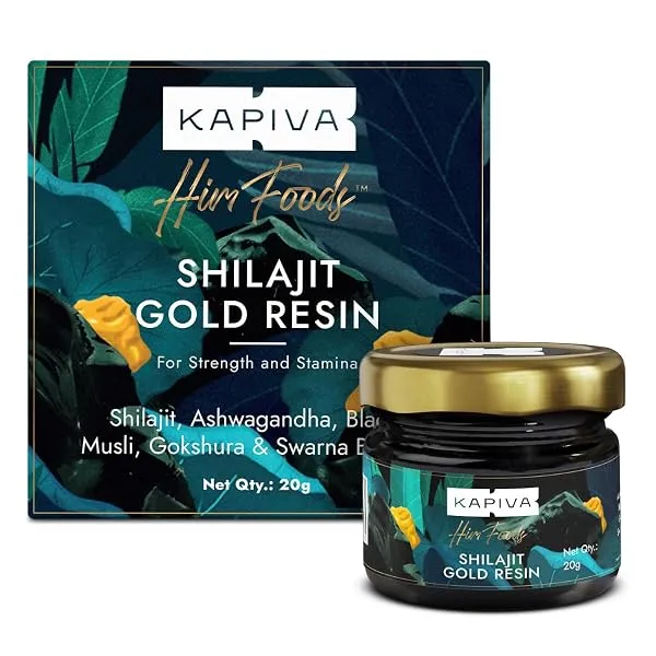 Kapiva Shilajit/Shilajeet Gold Resin - 20g | 500mg/Serving | 40 Servings | Boost Muscle Growth & Stamina | Contains 24 Carat Gold | 100% Ayurvedic — Linkbiz SmartDeal's