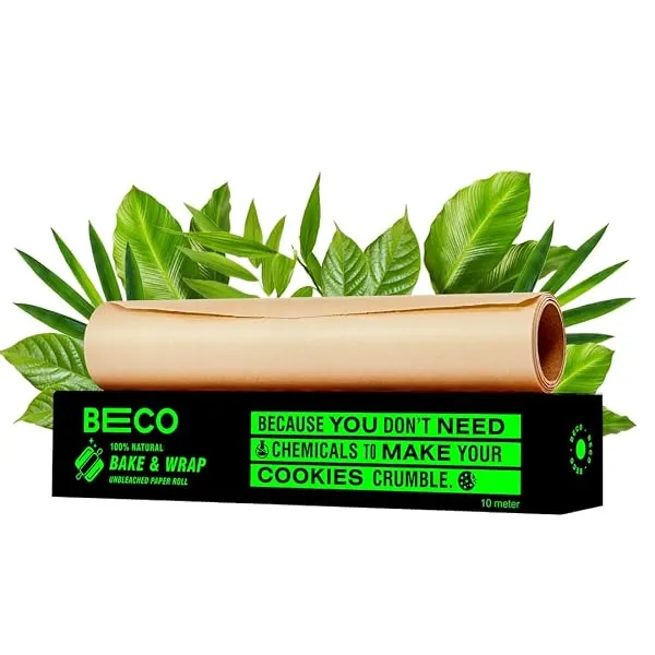 Beco Eco-Friendly Baking & Wrapping Paper, 10 Meter Roll, Pack of 1, 100% Bamboo Pulp & Chemical Free Parchment Paper — Linkbiz SmartDeal's