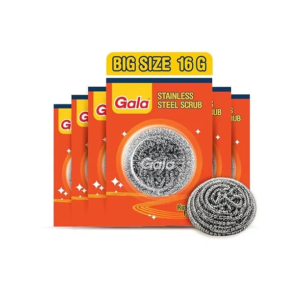 Gala Steel Scrubber Combo Set (Pack of 6), Stainless Steel Scrubber for Utensils, Scrubber for Kitchen — Linkbiz SmartDeal's