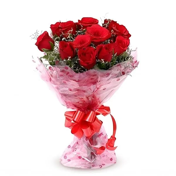 Floralbay Fresh Red Roses Bouquet (Bunch of 8) with Premium Wrapping | Birthday, Anniversary, Love & Romantic Gift for Girlfriend, Wife, Husband | Same Day Delivery Surprise Flower — Linkbiz SmartDeal's