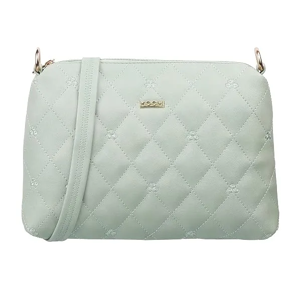 Mochi Women Lightgreen Zip Top Sling Bag (66-7354) — Linkbiz SmartDeal's