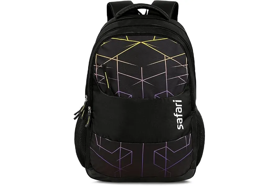 Safari Hitech Large Size 35 Ltrs Water Resistant Standard 4 Compartment Backpack - Black — Linkbiz SmartDeal's