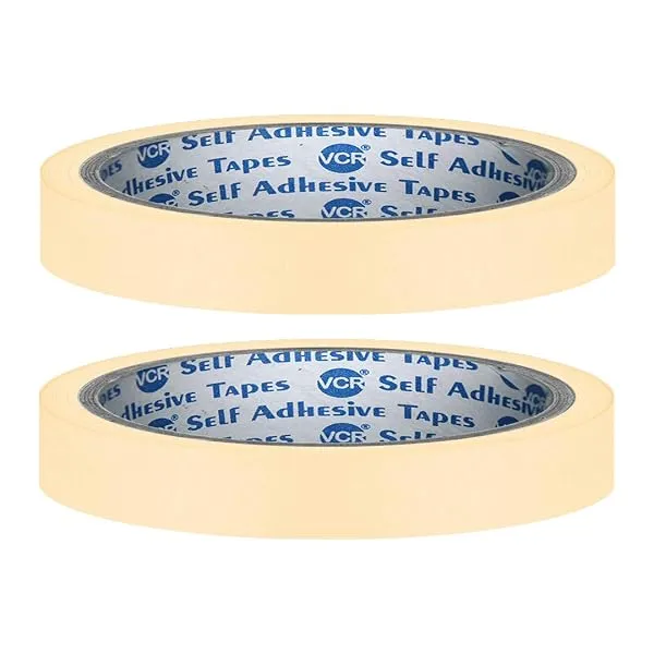 VCR Masking Tape - 20 Meters in Length 12mm / 0.5" Width - 2 Rolls Per Pack - Easy Tear Tape, Best for Carpenter, Labelling, Painting and leaves no residue after a peel. — Linkbiz SmartDeal's
