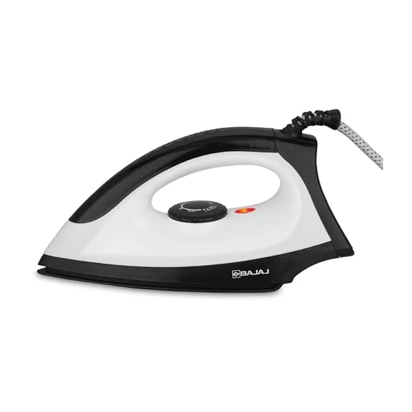Bajaj Dry Iron DX 15 1000 Watts | Duraglide soleplate with double-layered Anti-Bacterial Non-Stick German coating | Auto-Shut off | Cool touch body | 360° Swivel Cord | 2 Yr Warran — Linkbiz SmartDeal's