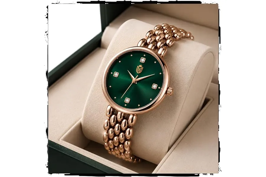MOOVER Analog Watch for Women & Girls | Luxury Bracelet Style Ladies Wrist Watch | Crystal Dial — Linkbiz SmartDeal's