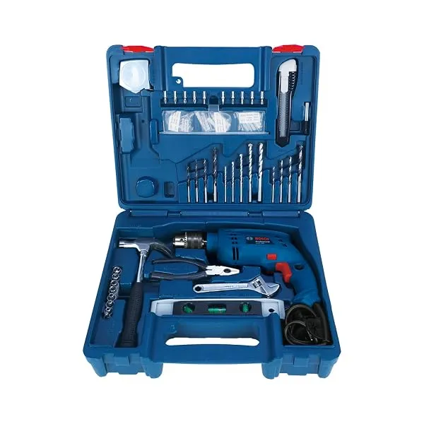 BOSCH GSB 500 RE Drill Machine for Home & Professional Use | 100-Piece Tool Kit | 500W | 10mm Chuck | 2600 RPM | Impact Rate 41600 BPM | 1 Year Warranty — Linkbiz SmartDeal's