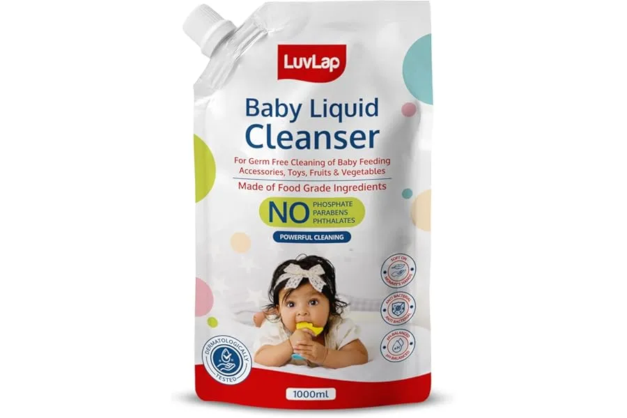 LuvLap Baby Liquid Cleanser Refill pack- 1000ml, For cleaning feeding bottle, cutlery, toys, fr — Linkbiz SmartDeal's