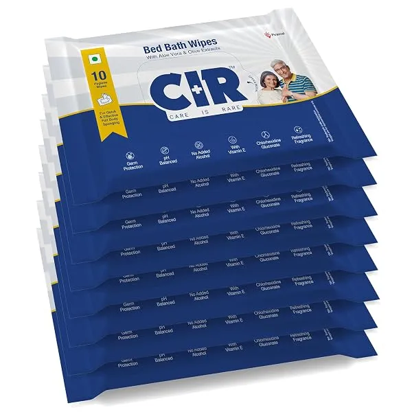 CIR Soft Body Cleansing Wet Bed Bath Wipes for Adults | Body Sponging | Extra Large, 10 Wipes/Pack (Pack of 8), 80 Wipes, White, One Size — Linkbiz SmartDeal's
