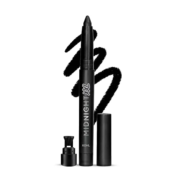 RENEE Midnight XXL Kajal | Black Kohl Pencil with Built-in Sharpener | Waterproof, Smudge-proof, 24Hr Long-Lasting | Ultra-Rich Pigment, Smooth Glide | 1.5g — Linkbiz SmartDeal's