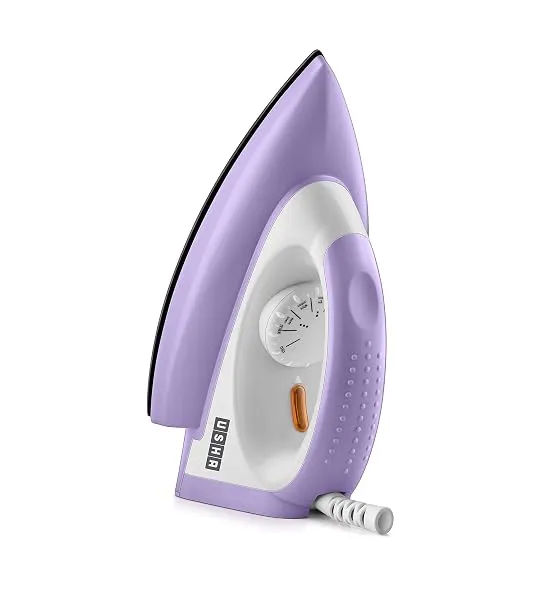 USHA Armor 1100 watts Dry Iron with Shock Proof Plastic Body | Single Coat Black Non Stick Soleplate for Longer Durability|Overheat Safety Shutoff |180° Swivel Cord | 2 Years Warra — Linkbiz SmartDeal's