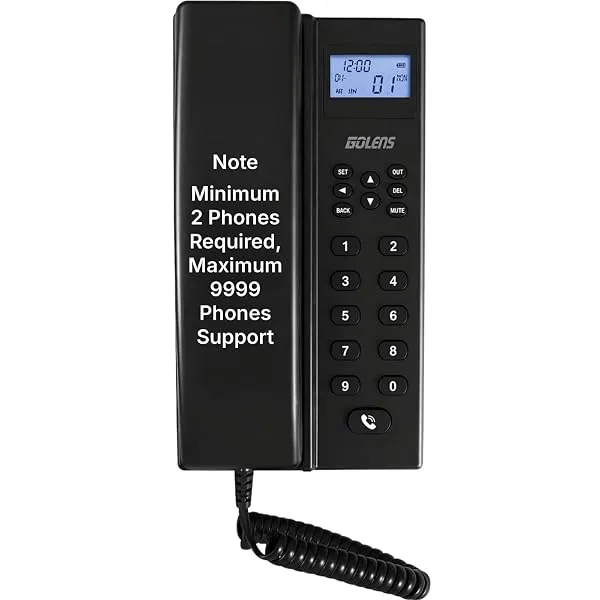 Golens Intercom Wireless System for Home, Office & Hotel (Minimum 2 Units Required) | 300m Long Range, 3.7V Rechargeable Flat Battery, Hands-Free Calling, LCD Display, Multi-User C — Linkbiz SmartDeal's