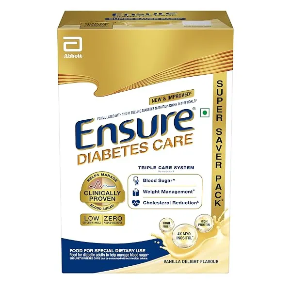 Ensure Diabetes Care Vanilla 950gm |Support Blood Sugar, Weight Management, Cholestrol Reduction |High Protein, High Fibre, 4 Myo-inositol |Zero Added Sucrose — Linkbiz SmartDeal's