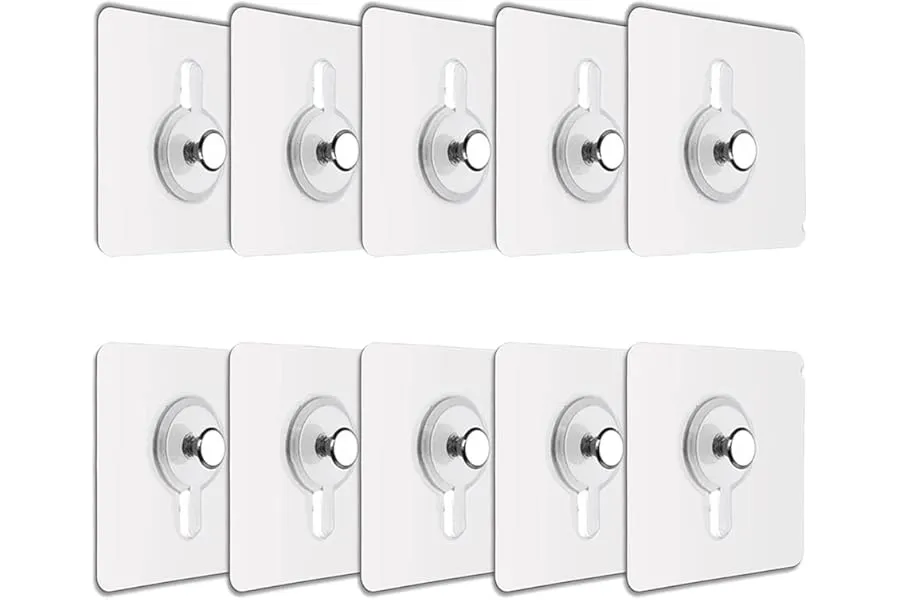 JIALTO Plastic 10 Pcs Self Adhesive Wall Hooks - Heavy Duty Transparent Hook for Photo Frames, — Linkbiz SmartDeal's