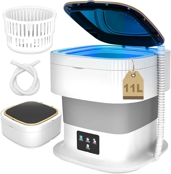 Portable Mini Washing Machine 2kg– Foldable Laundry Machine with 3 Cleaning Modes for Travel, Dorms, Camping & Baby Clothes H5 — Linkbiz SmartDeal's