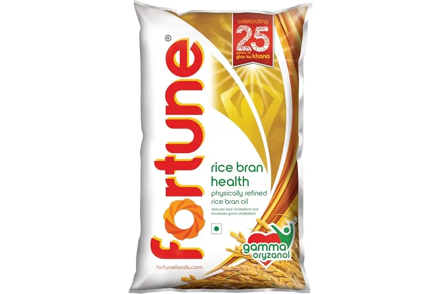 Fortune Rice Bran Health Oil, 1L/870g Pouch | Reduces Bad Cholesterol, Rich in Gamma Oryzanol, — Linkbiz SmartDeal's