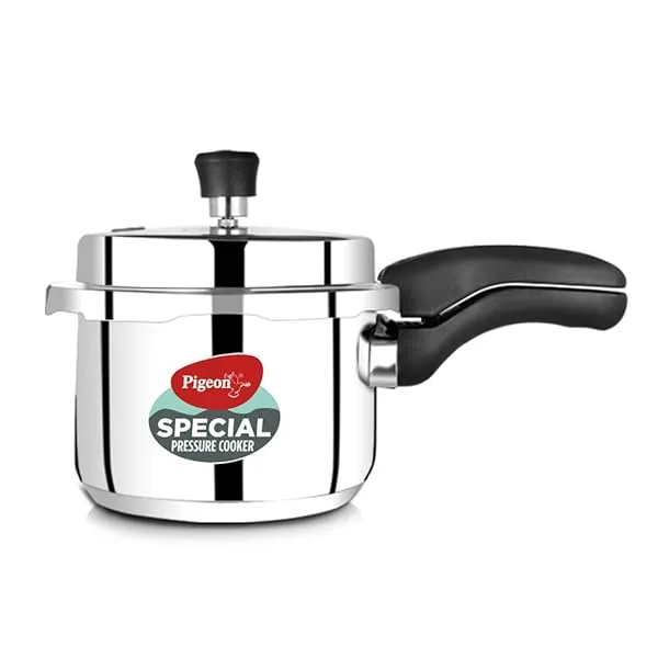 Pigeon By Stovekraft 14549 Induction Base Outer Lid Stainless Steel Pressure Cooker,3 Liters,Silver — Linkbiz SmartDeal's