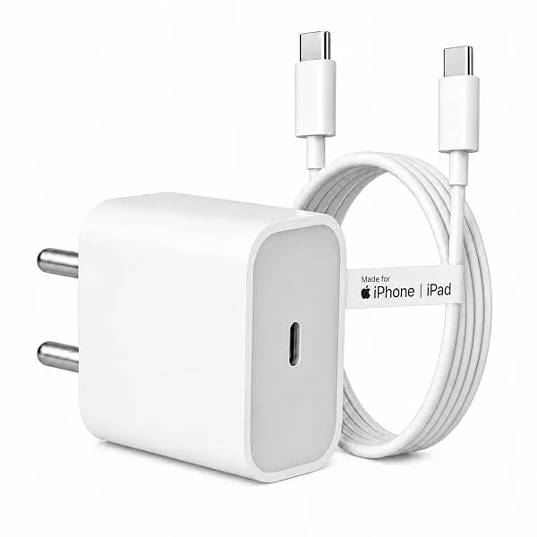 20W iPhone Compatible Type C Fast Charger with Cable for iPhone & iPad PD | Compatible with iPhone 17/16/15, Pro, Plus & Pro Max Models, iPad Air/Mini, MFi Certified, 6 Months Warr — Linkbiz SmartDeal's
