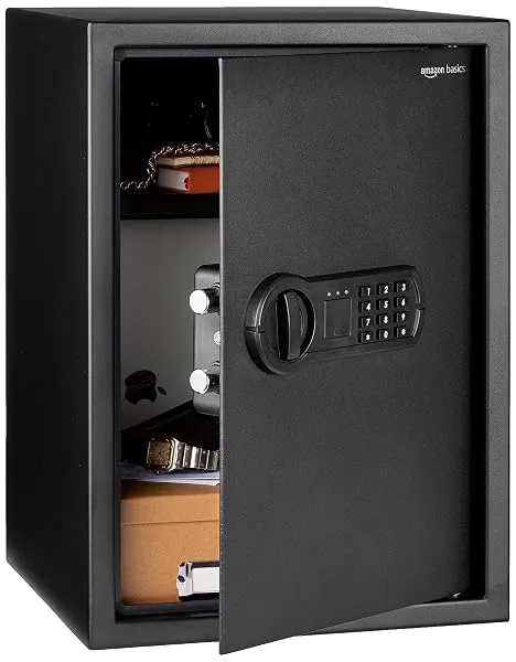 Amazon Basics Digital Safe With Electronic Keypad Locker For Home, Gross Capacity - 58L (Net - 51L), Black — Linkbiz SmartDeal's