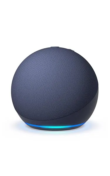 Amazon Echo Dot (5th Gen), smart speaker with Alexa+, vibrant sound, motion detection, temperature sensor, bluetooth, Blue — Linkbiz SmartDeal's