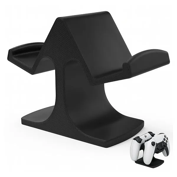 Dhanishtha Double Controller Stand for Desk Xbox Controller Stand | Gamepad & Gaming PS5 Setup Accessory | Compatible with Xbox ONE, PS5, PS4, PC, Steelseries | with Padded Base | — Linkbiz SmartDeal's