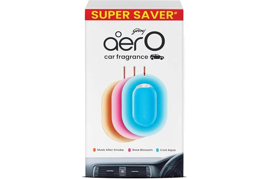Godrej aer O – Hanging Car Air Freshener – Assorted Pack of 3 (22.5g) | Gel Lasts up to 30 days — Linkbiz SmartDeal's