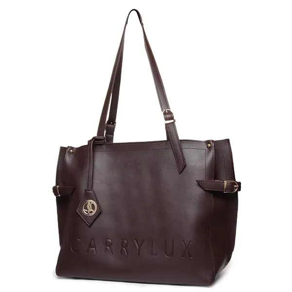 Carrylux Women's Soft PU Tote Bag | Large Single Compartment Shoulder Handbag | Office, College & Casual — Linkbiz SmartDeal's