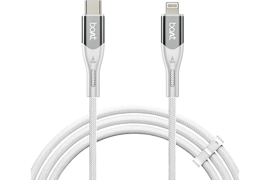boAt Type C to Lightning Cable for 27W Fast Charging | 480 Mbps Data Transfer | 1.2 m (3.9 ft) — Linkbiz SmartDeal's