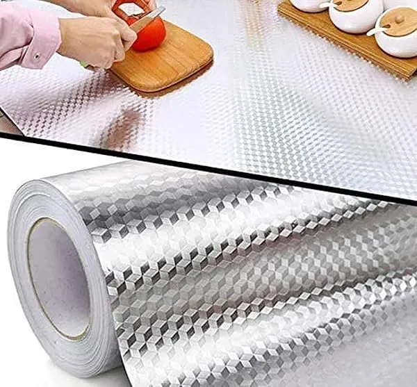 Elton Kitchen Aluminium countertop peel and stick Decorative contact paper Oil-Proof Waterproof , Self Adhesive Kitchen Wallpaper Heat Resistant Stainless Steel Wall Sticker for Wa — Linkbiz SmartDeal's