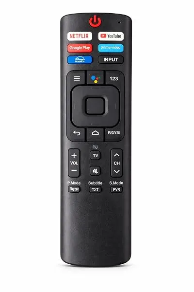 Remote Control Compatible for VU/Hisense LED Smart TV 4k Without Voice Command with Netflix & P-Video hot Keys (Please Match The Image with Your Old Remote)- Black. — Linkbiz SmartDeal's