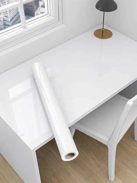 SUNBIRD Glossy White Wallpaper 24 X 120 Inch Peel and Stick Wallpaper Self Adhesive Removable Wallpaper Contact Paper for Cabinet Countertop Furniture Kitchen Vinyl Film Waterproof — Linkbiz SmartDeal's