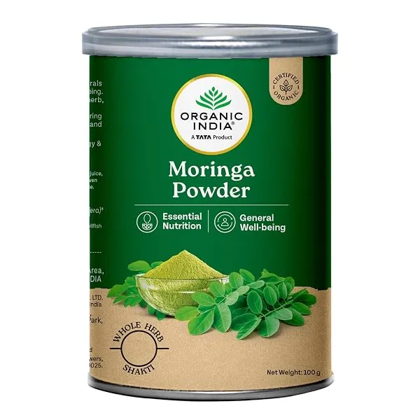 A TATA Product - Organic India Moringa Powder - 100g, Essential Nutrition Superfood, Helps Naturally Boost Energy Levels, Improves Stamina & Vitality, Rich In Vitamins & Minerals — Linkbiz SmartDeal's
